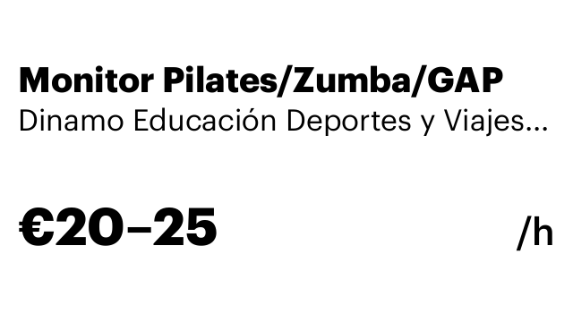 Monitor Pilates/Zumba/GAP
