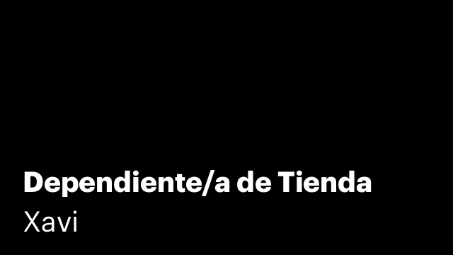 Dependiente/a de Tienda