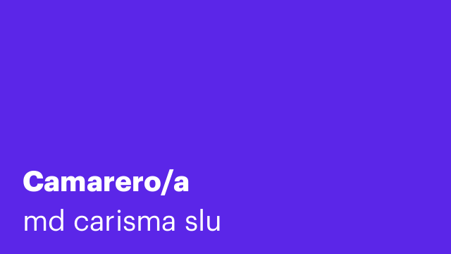Camarero/a