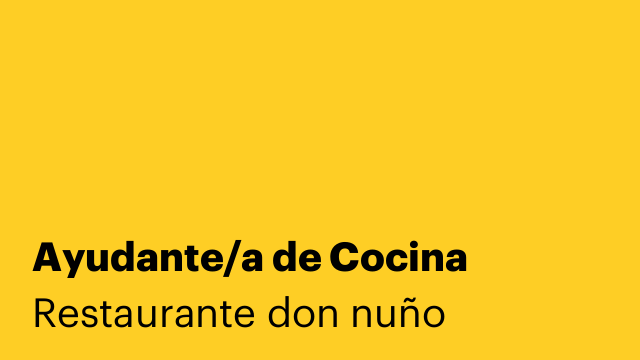 Ayudante/a de Cocina