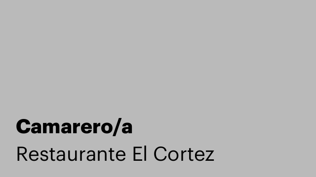 Camarero/a