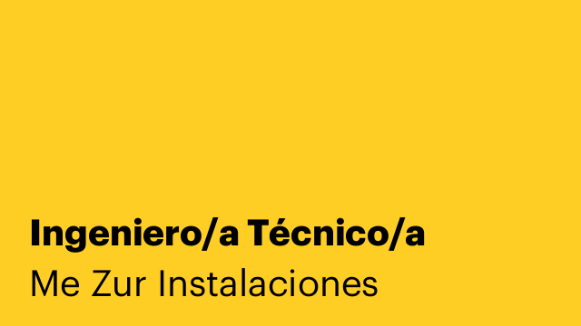 Ingeniero/a Técnico/a