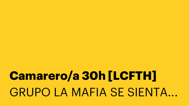 Camarero/a 30h [LCFTH]