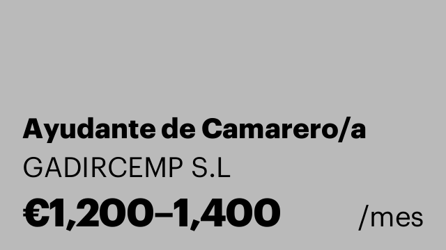 Ayudante de Camarero/a