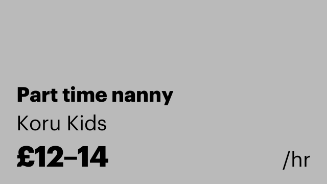 Part time nanny