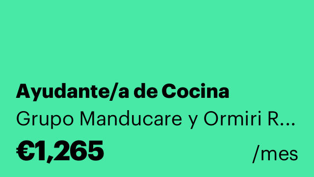 Ayudante/a de Cocina