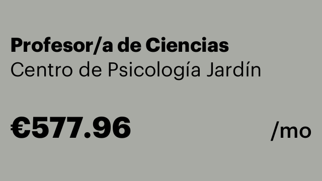 Profesor/a de Ciencias