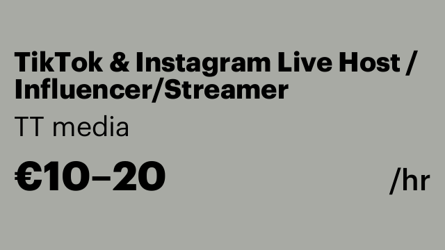 TikTok & Instagram Live Host / Influencer/Streamer