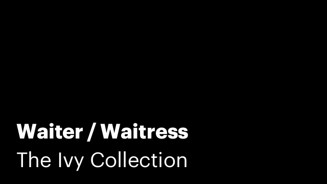 Waiter / Waitress