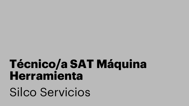 Técnico/a SAT Máquina Herramienta