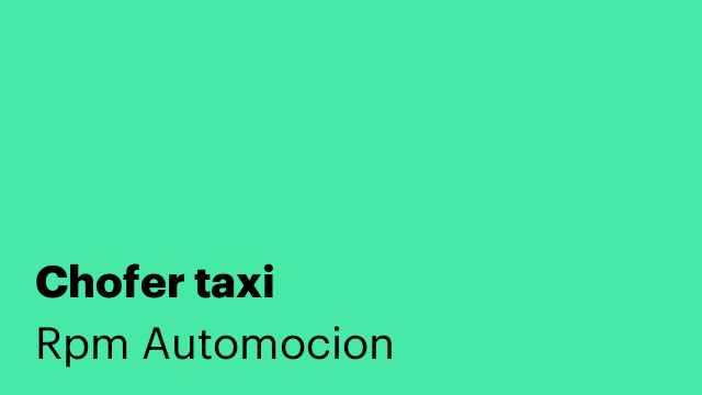Chofer taxi