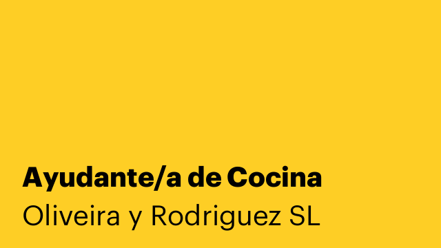 Ayudante/a de Cocina