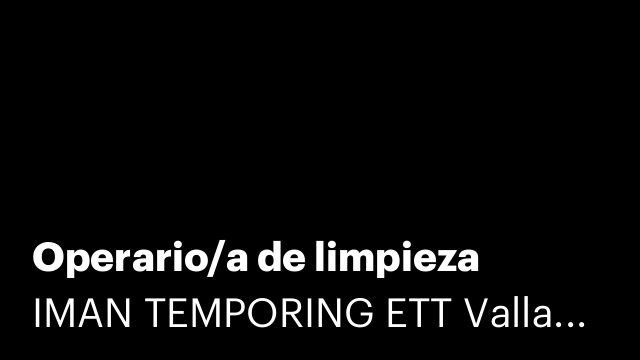 Operario/a de limpieza