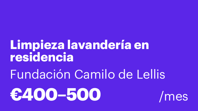 Limpieza lavandería en residencia