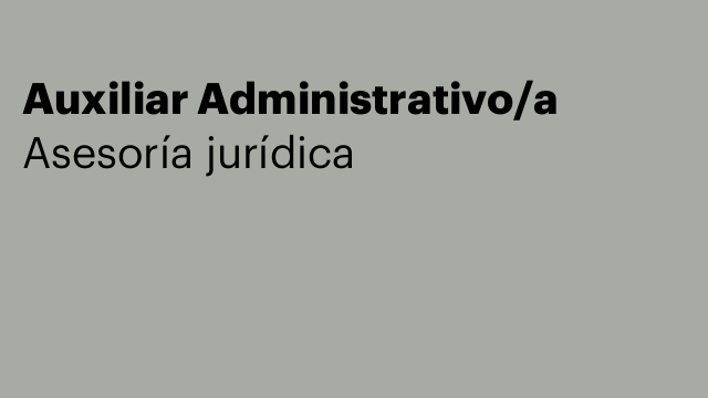 Auxiliar Administrativo/a