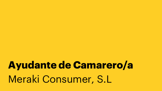 Ayudante de Camarero/a