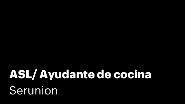 ASL/ Ayudante de cocina