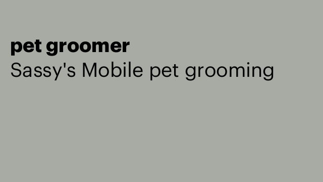 pet groomer
