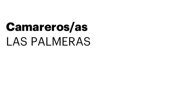 Camareros/as