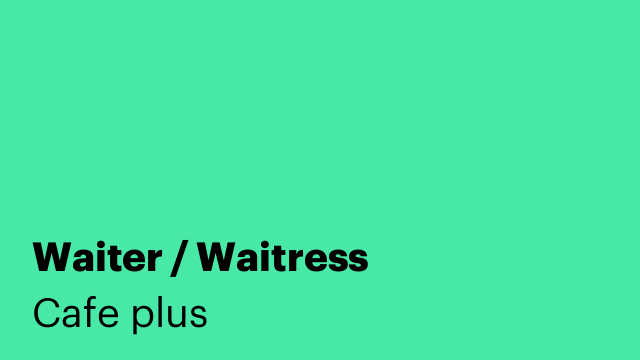 Waiter / Waitress