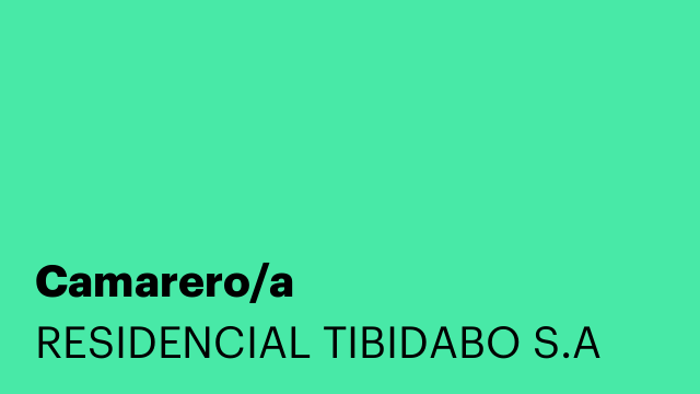 Camarero/a