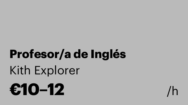 Profesor/a de Inglés