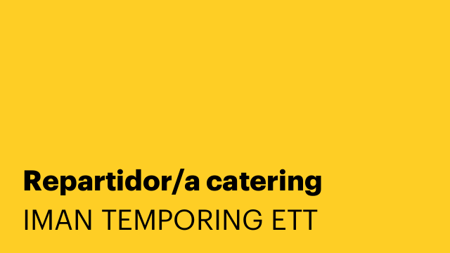 Repartidor/a catering
