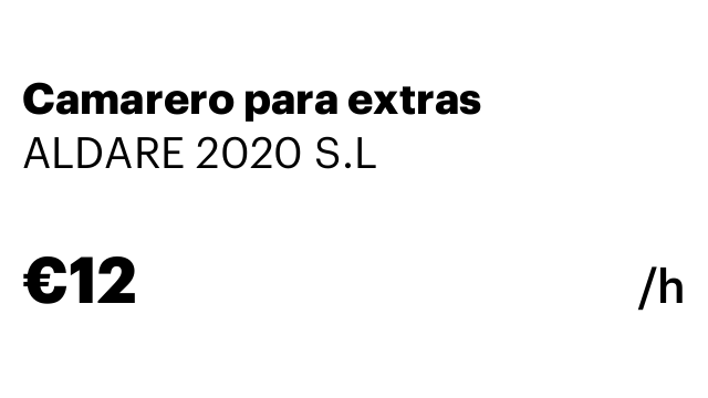 Camarero para extras