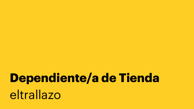 Dependiente/a de Tienda