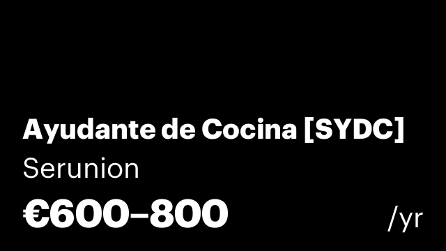 Ayudante de Cocina [SYDC]
