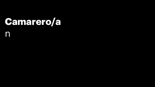 Camarero/a