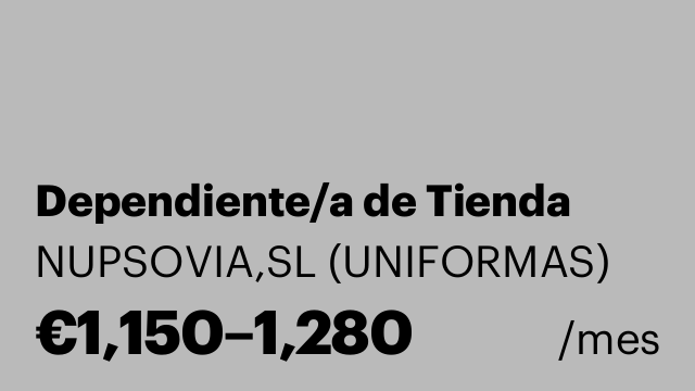 Dependiente/a de Tienda