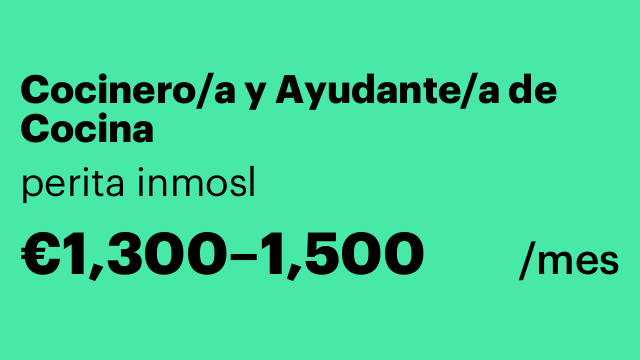 Cocinero/a y Ayudante/a de Cocina