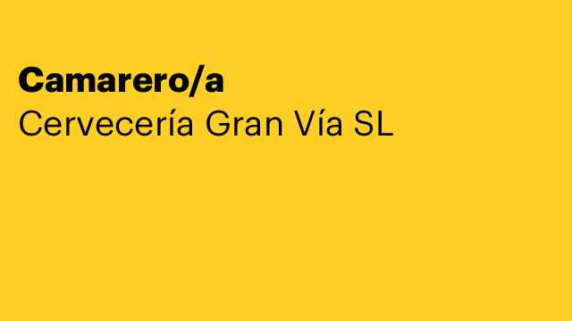 Camarero/a