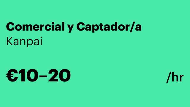 Comercial y Captador/a