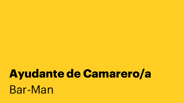 Ayudante de Camarero/a