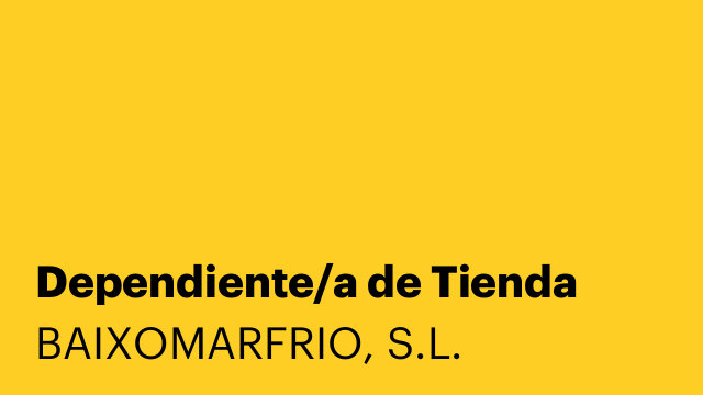 Dependiente/a de Tienda