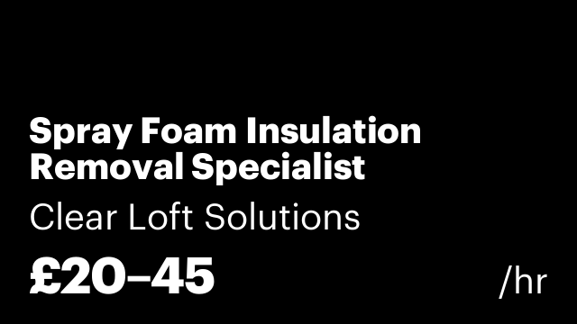Spray Foam Insulation Removal Specialist