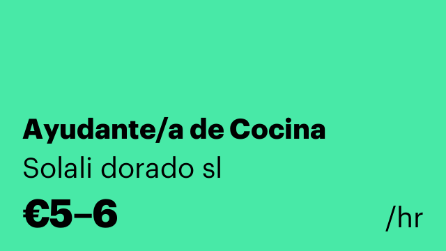 Ayudante/a de Cocina
