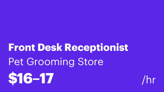 Front Desk Receptionist