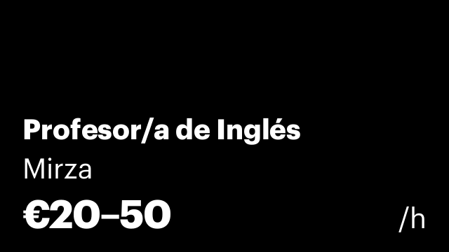 Profesor/a de Inglés