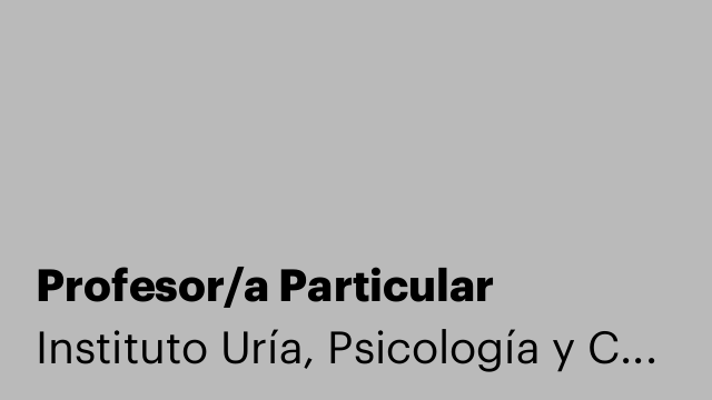 Profesor/a Particular
