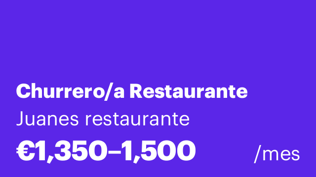 Churrero/a Restaurante