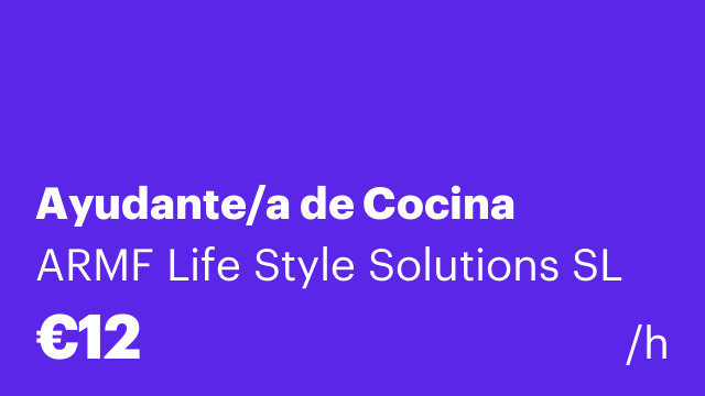 Ayudante/a de Cocina
