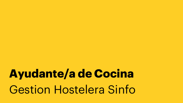 Ayudante/a de Cocina