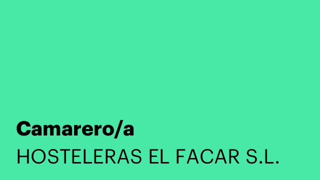 Camarero/a