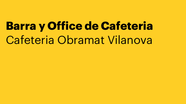 Barra y Office de Cafeteria