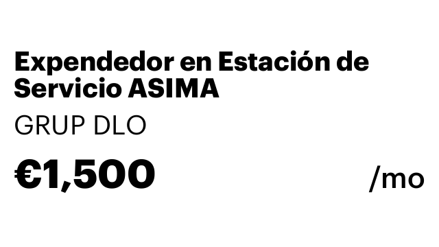 Expendedor en Estación de Servicio ASIMA