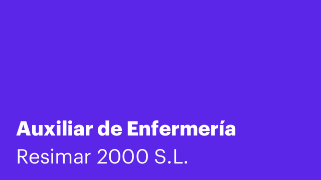 Auxiliar de Enfermería
