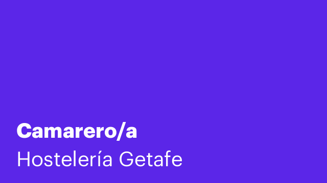 Camarero/a
